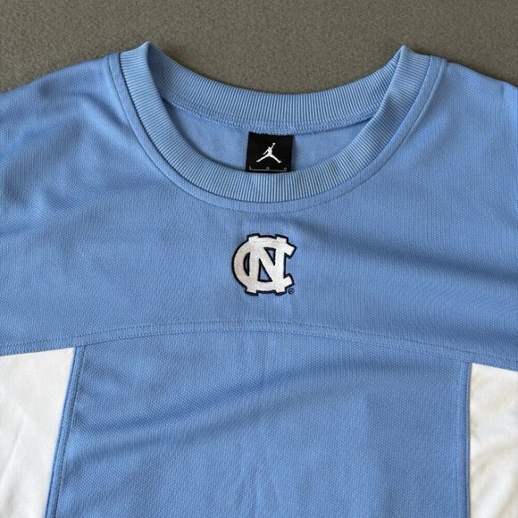 North Carolina Tar Heels Shirt Mens L Blue Air Jordan Dri Fit Basketball Jersey - Picture 2 of 14
